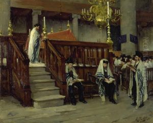 Interieur van de Portugese Synagoge te Amsterdam