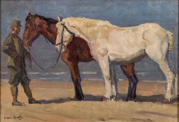 Paarden op het strand van Katwijk - view 1