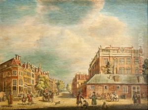 Gezicht op de Muiderstraat by Jacob de Wit
