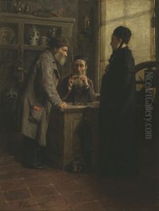 Bij den antiquair [Een weduwe bij den uitdrager