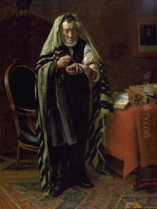 Het morgengebed by Eduard Frankfort