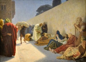 Jesus heilf Kranke by Gebhard Fugel