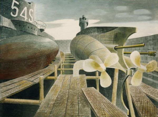 Submarines in Dry Dock - view 1
