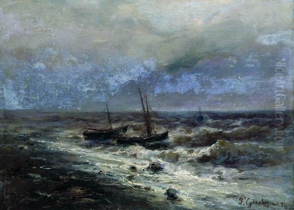 Stormy Seascape (1878) - view 1