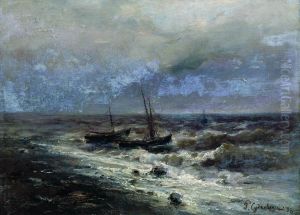 Stormy Seascape (1878) by Rufin Sudkovsky