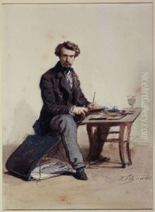Portrait of the artist by Isidore Pils