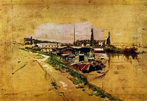 La Machine de Marly (La Seine a Bougival) - view 1