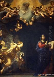 Annunciation with God Father by Francesco Albani