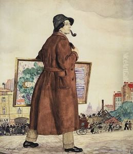Retrato de Isaak Brodsky by Boris Kustodiev