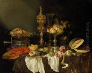 Still Life with a Lobster and Turkey by Abraham Van Beijeren