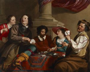 Card Players in an Interior by Theodoor Rombouts