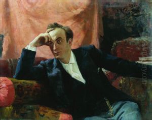 Portrait of actor Grigory Grigorievich Ghe by Repin Iliya