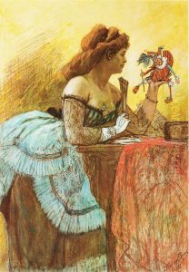 La Dame au pantin et a l'eventail