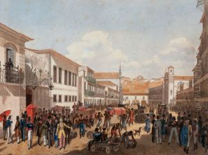 Direita Street, Rio de Janeiro by Felix Taunay, Baron of Taunay
