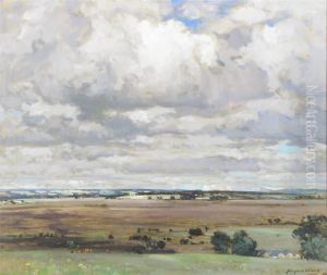 Landscape At Corstorphine, Edinburgh, Scotland by James Campbell Mitchell