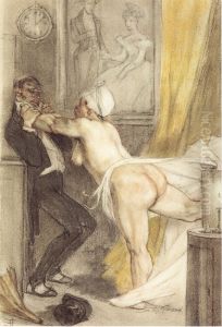 Passe minuit (le retour fait aimer l'absence) by Felicien Rops
