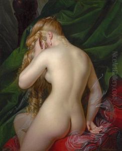 Female Nude, Back View by Alexandre-Jean Dubois-Drahonet