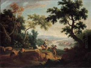 Landscape with Travellers by Vittorio Amedeo Cignaroli
