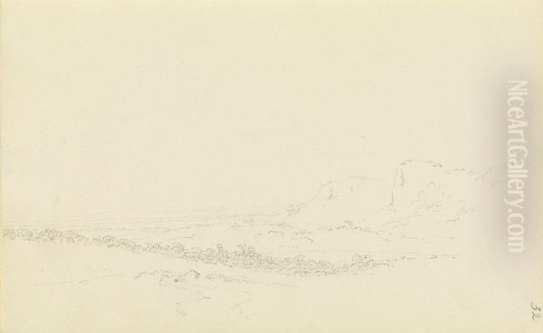 Landschaft im Elbtal mit Bergen - view 1