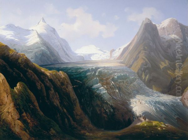 The Grossglockner with the Pasterze Glacier - view 1