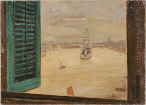 View of the Huangpu River Through the Window by Fujishima Takeji