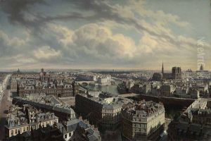 Paris vom Thurme St. Jacques aus aufgenommen; Ansicht gegen Sud-Ost Paris vom Thurme St. Jacques aus aufgenommen; Ansicht gegen Sud-Ost
