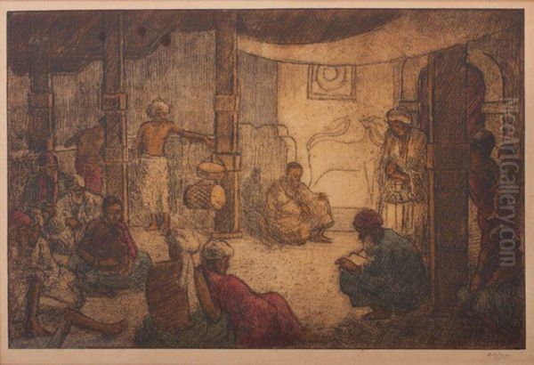 Reading Scripture, Ceylon - view 1
