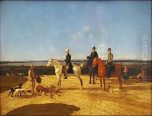 Drei Jager zu Pferde by Wilhelm von Kobell (1766-1853)