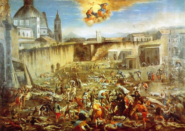 Largo Mercatello a Napoli durante la peste del 1656. - view 1