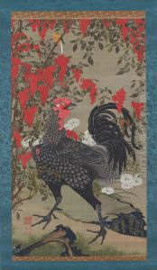 Black rooster and nandin
