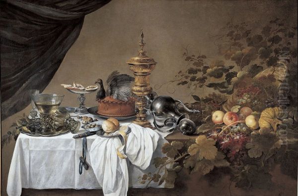 Still life of a richly laid table - view 1