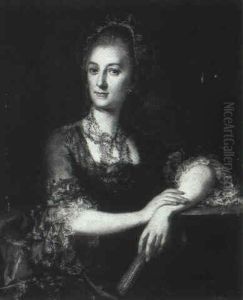 Portrat einer eleganten Dame by Hubert Maurer