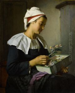 A Beautiful Gift by Emile Auguste Hublin