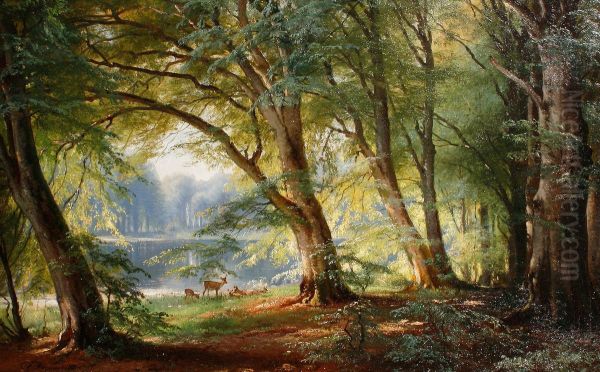 Deer beside a Lake - view 1