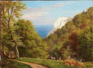 Summer day at Moens Klint, Denmark by Carl Frederik Aagaard