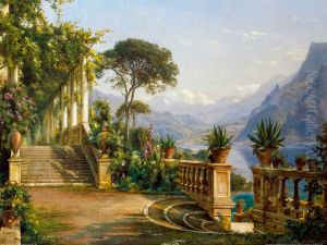 Lodge on Lake Como by Carl Frederik Aagaard