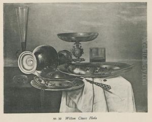 Still life with objects on a table by Willem Claesz. Heda