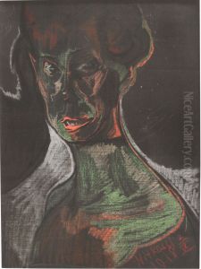 Portrait of Emil Breiter, as a woman Portrait of Emil Breiter, as a woman