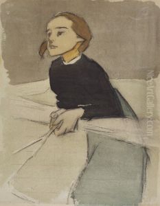 Girl at the Gate by Helene Schjerfbeck
