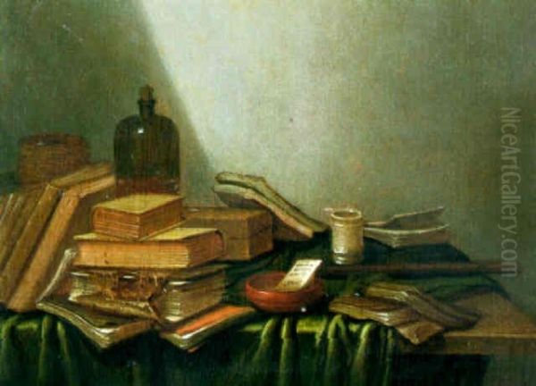 Stilleven met boeken en dwarsfluit - view 1