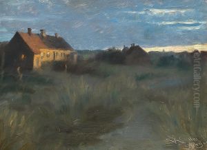 Sommeraften, Skagen. by Peder Severin Kroyer