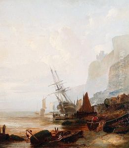 'morning' - Fishing Vessels Along A Rockycoastline