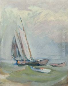 Schooner and Two Dories
