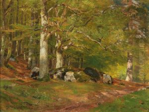 Woodland Scene with Deer Woodland Scene with Deer