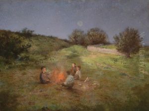 Kinder am Lagerfeuer