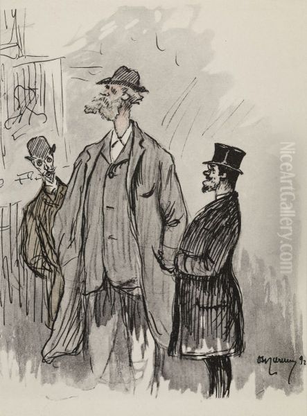 Karikatur av Johannes Muller, Jacob Gloersen og Ragnvald Gjerlow - view 1