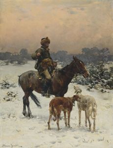Ein windiger Tag by Alfred Wierusz-Kowalski