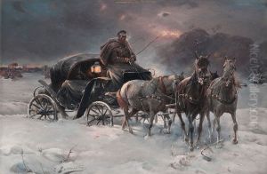 Traveller on a winter night.