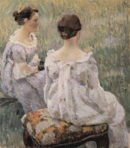 Two Sitting Ladies by Victor Borisov-Musatov