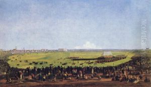 Das erste Pferderennen auf der Theresienwiese zu Munchen am 17. Oktober 1810 (erstes Oktoberfest), WV 998 by Wilhelm von Kobell (1766-1853)